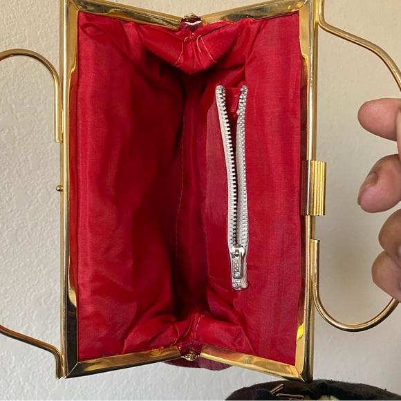 70s vtg Faux Leather Handbag - Picture 5 of 12